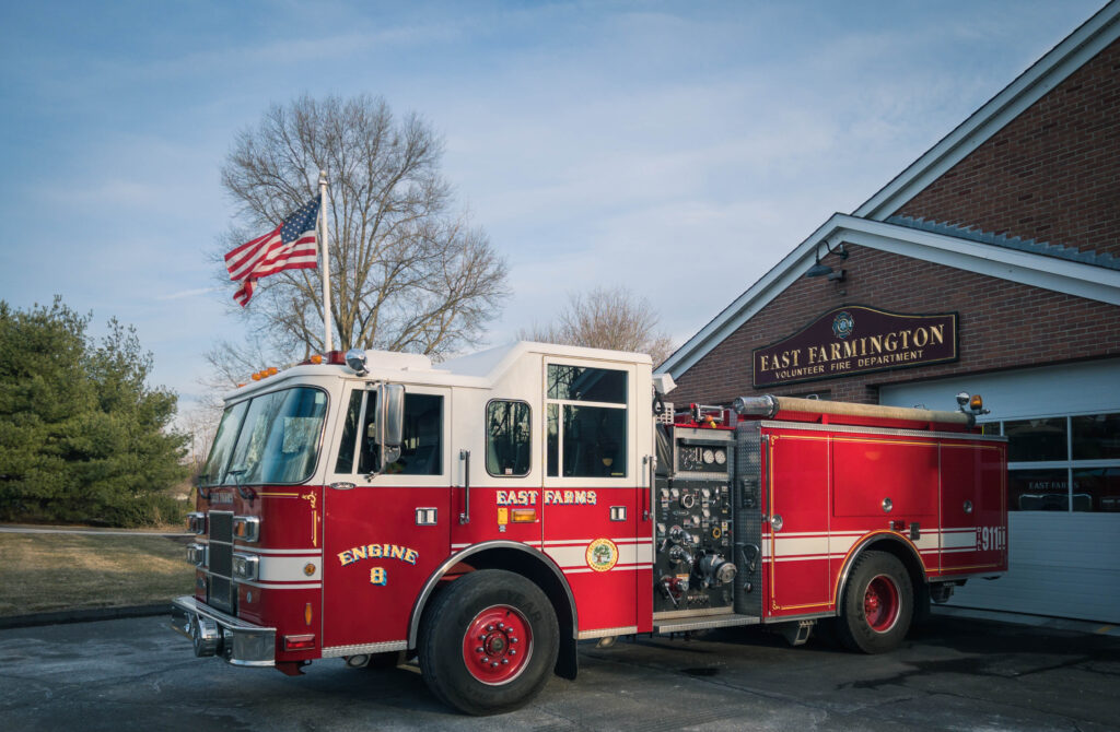 Engine 8 at East Farms Fire Station